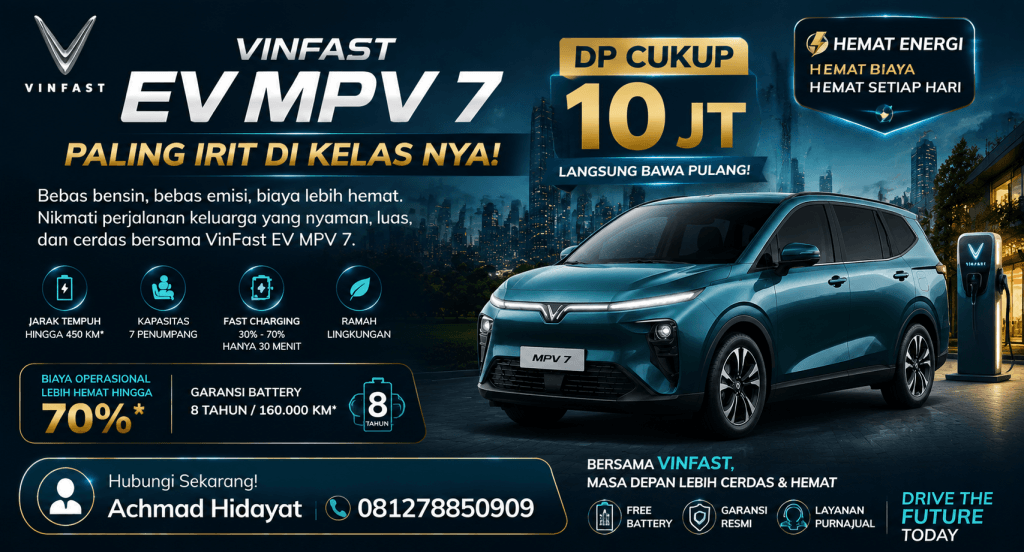 Vinfast EV MPV 7 Paling Irit dikelas nya